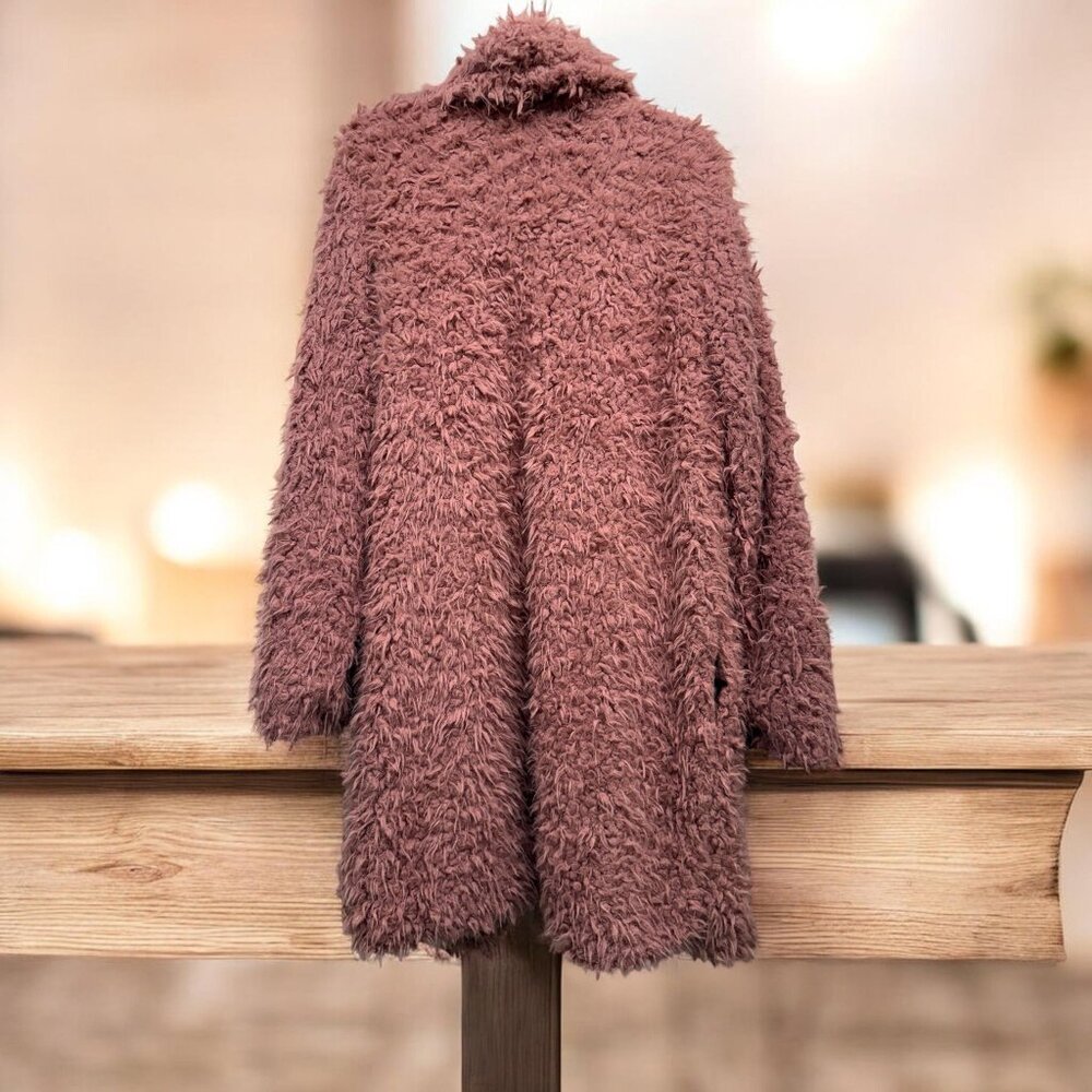 NWT Wild Fable Blush Pink Faux Fur Coat XXL – Oversized Cozy Jacket - Picture 6 of 9